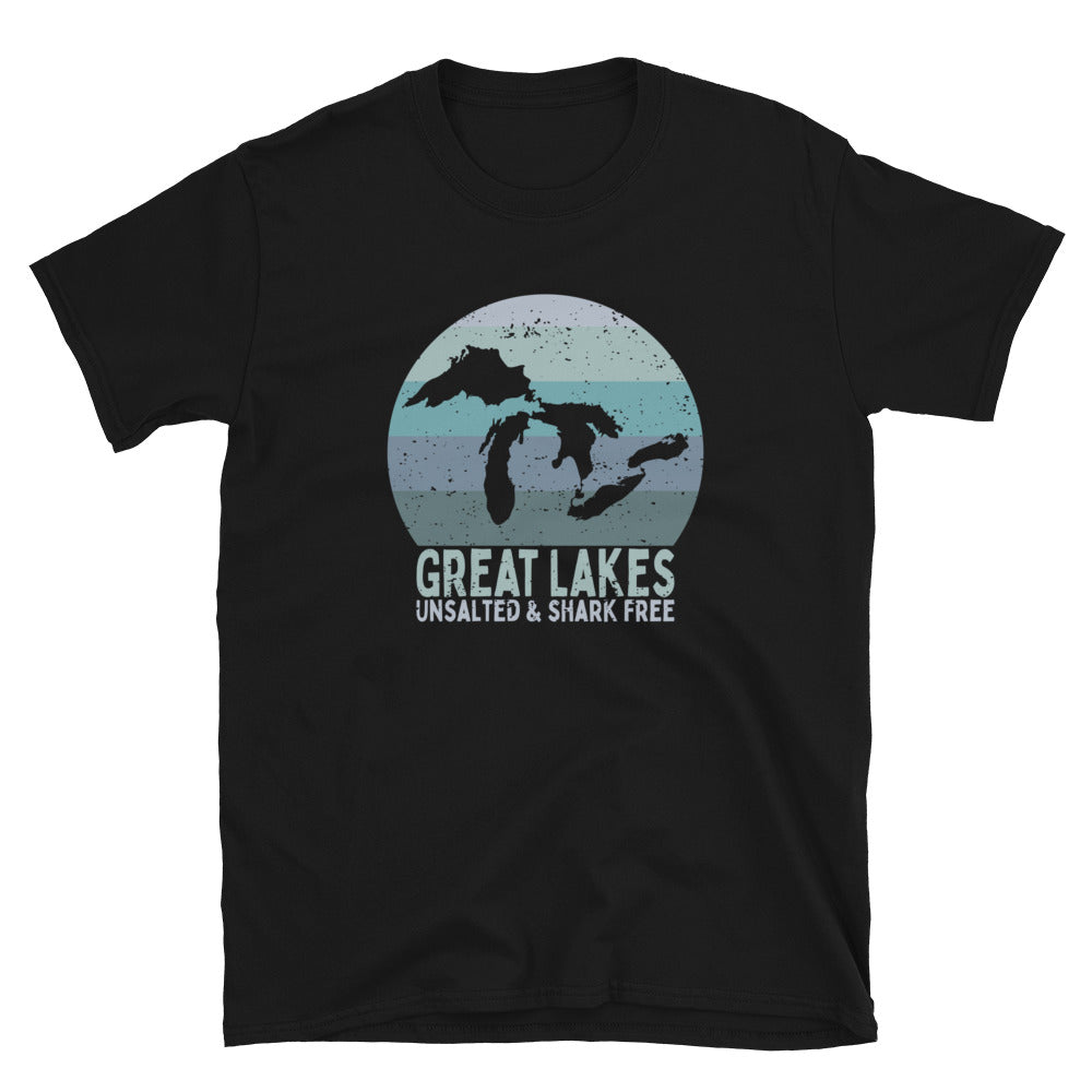 Great Lakes Shirt, Unsalted and Shark Free, Great Lakes Life T-Shirt - Captain Woody's Shirts & Beach Club