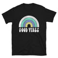 Distressed Good Vibes Rainbow T-Shirt - Captain Woody's Shirts & Beach Club