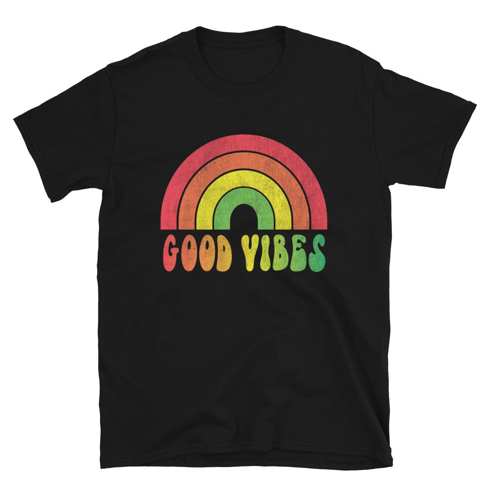 Retro Good Vibes Rainbow - Unisex T-Shirt