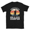 Vintage Distressed Sasquatch Undefeated Hide & Seek Champion Unisex T-Shirt - Captain Woody's Shirts & Beach Club