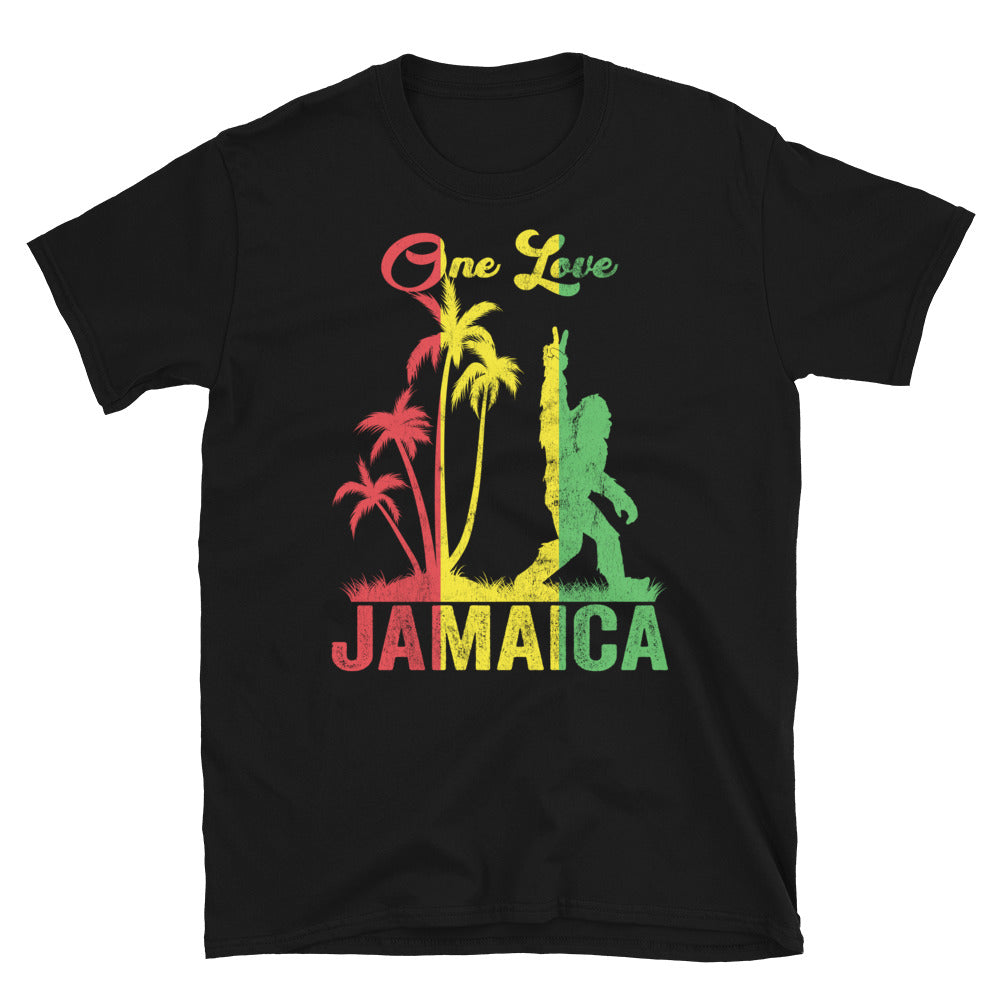 One Love Bigfoot Jamaica -  Unisex T-Shirt - Captain Woody's Shirts & Beach Club