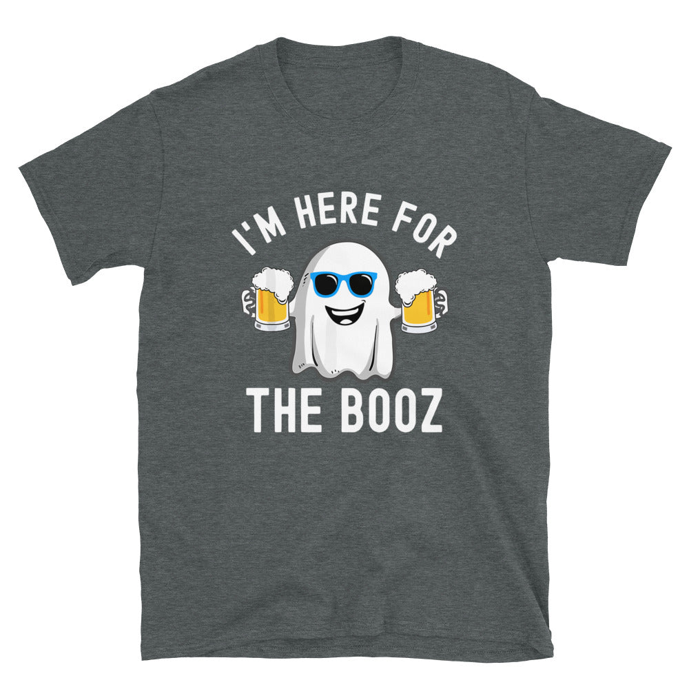 I'm Here for the Booz Funny Halloween Boos design - Captain Woody's Shirts & Beach Club
