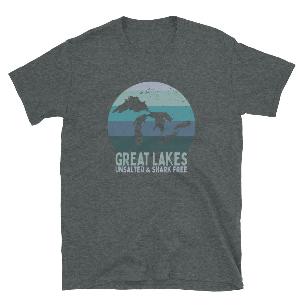 Great Lakes Shirt, Unsalted and Shark Free, Great Lakes Life T-Shirt