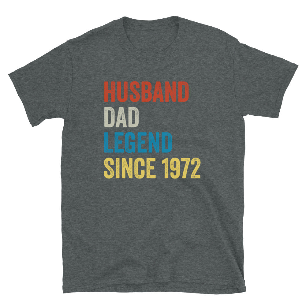 50th Birthday Gift TShirt, Husband Dad Legend Since 1982 Birthday Shirt