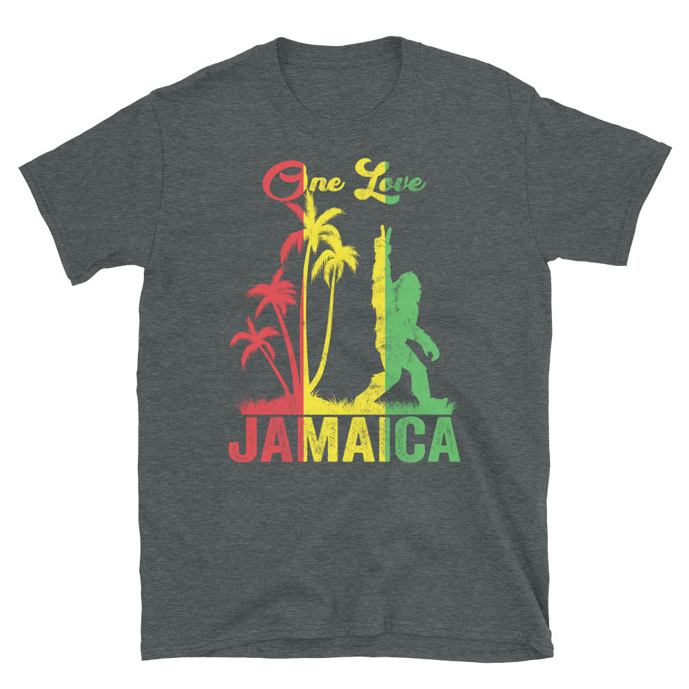 One Love Bigfoot Jamaica -  Unisex T-Shirt - Captain Woody's Shirts & Beach Club