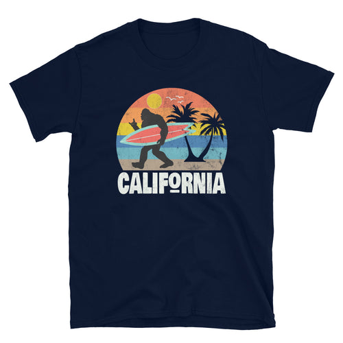 California Bigfoot Surfer Unisex T-Shirt - Captain Woody's Shirts & Beach Club