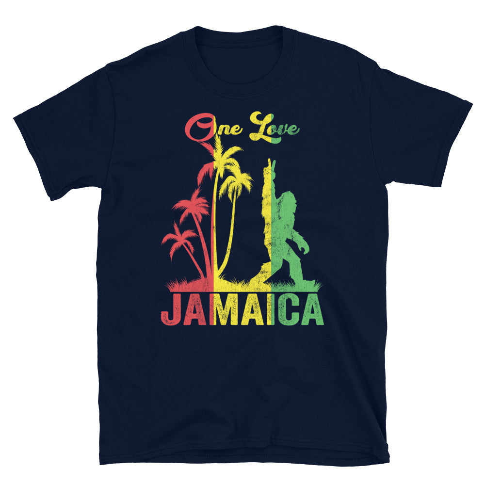 One Love Bigfoot Jamaica -  Unisex T-Shirt - Captain Woody's Shirts & Beach Club