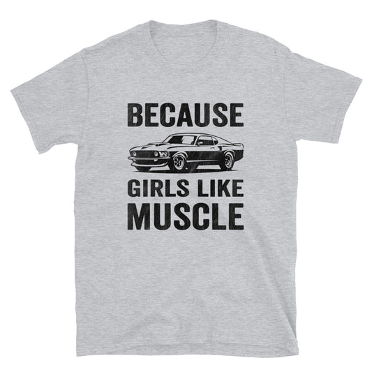 Vintage Girls Love Muscle Classic Car T-Shirt - Captain Woody's Shirts & Beach Club
