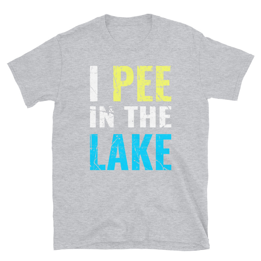 Funny Distressed I Pee In The Lake Tee