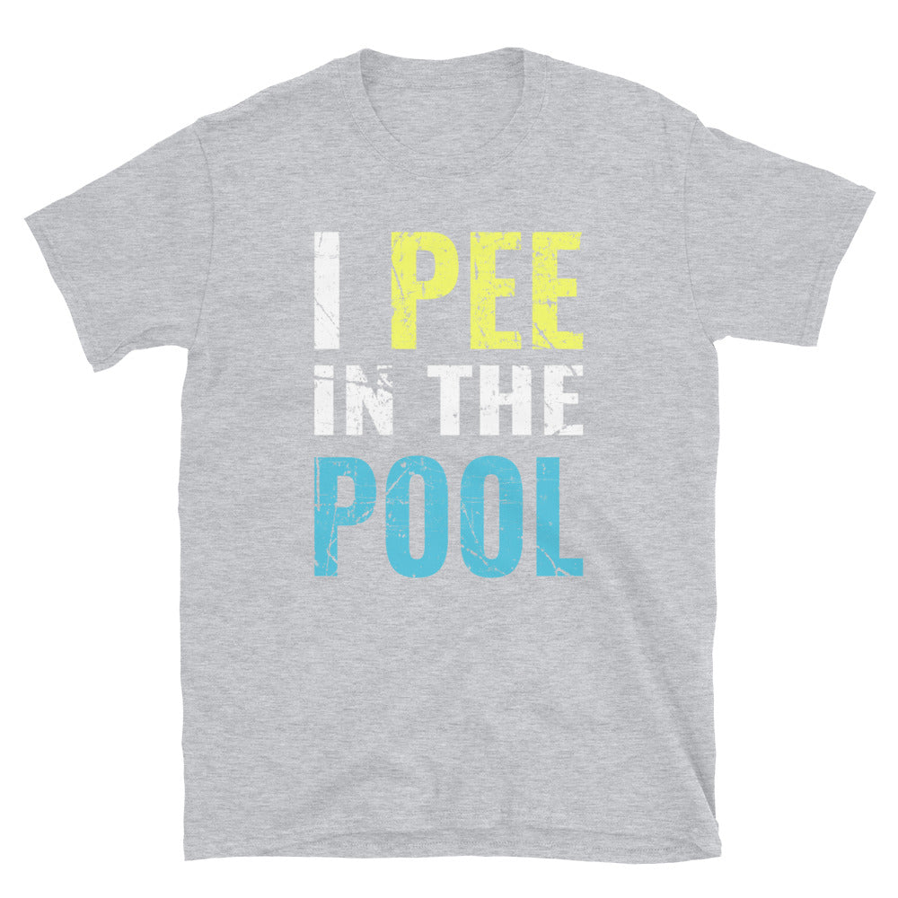 Funny Distressed I Pee In The Pool Shirt, Pool Funny Pool Shirts for Men Pool T-Shirt - Captain Woody's Shirts & Beach Club