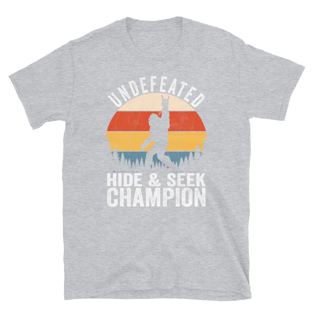 Vintage Distressed Sasquatch Undefeated Hide & Seek Champion Unisex T-Shirt