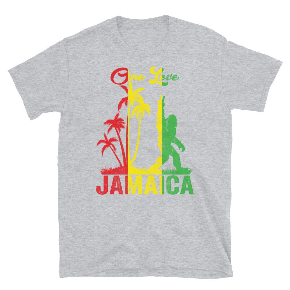 One Love Bigfoot Jamaica -  Unisex T-Shirt - Captain Woody's Shirts & Beach Club