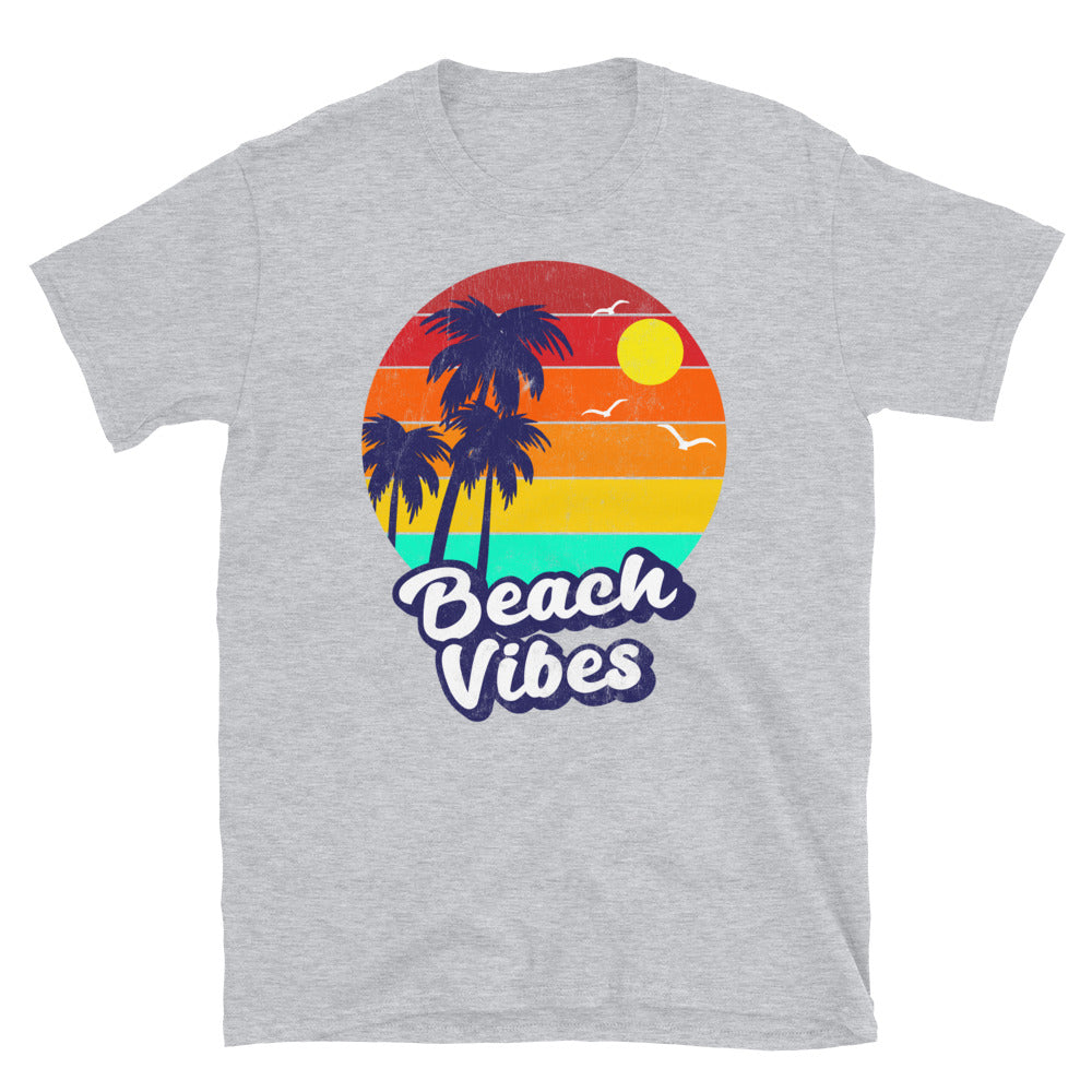 Distressed Beach Vibes Fun Summer Vacation -  Unisex T-Shirt - Captain Woody's Shirts & Beach Club