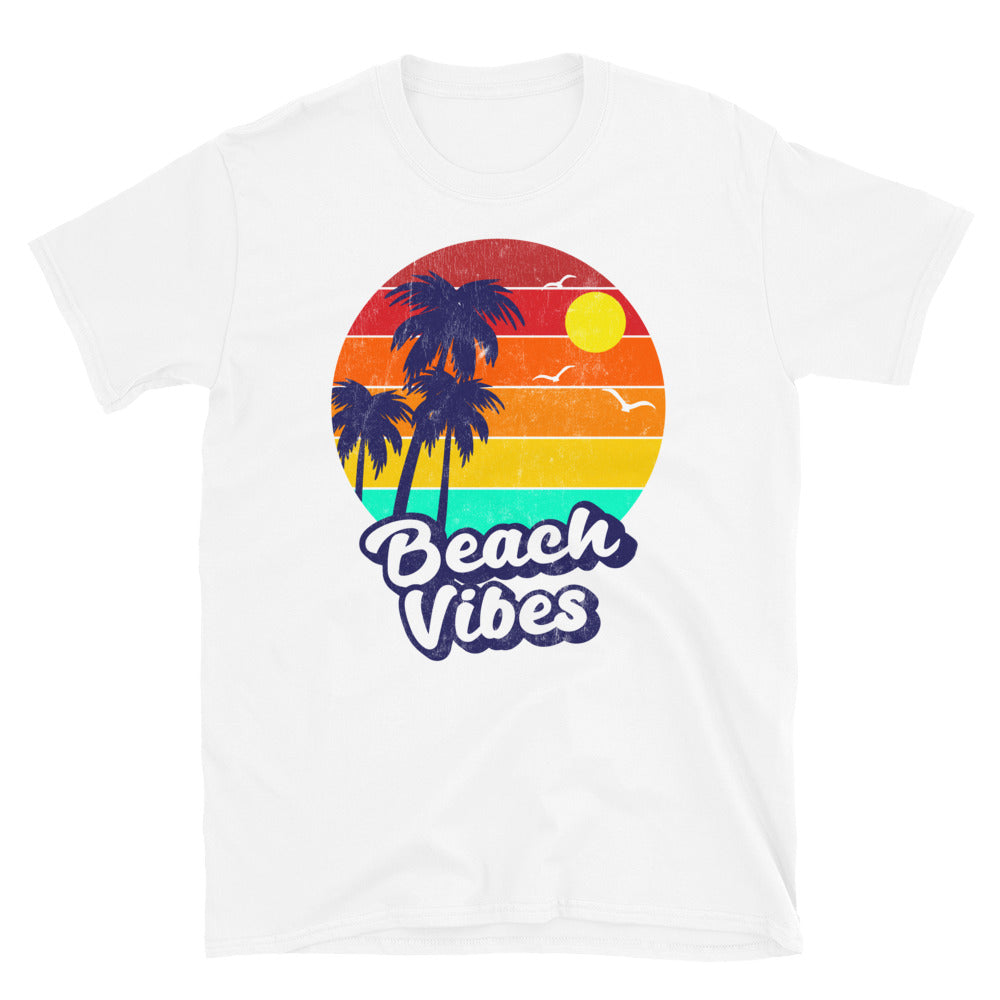 Distressed Beach Vibes Fun Summer Vacation -  Unisex T-Shirt - Captain Woody's Shirts & Beach Club