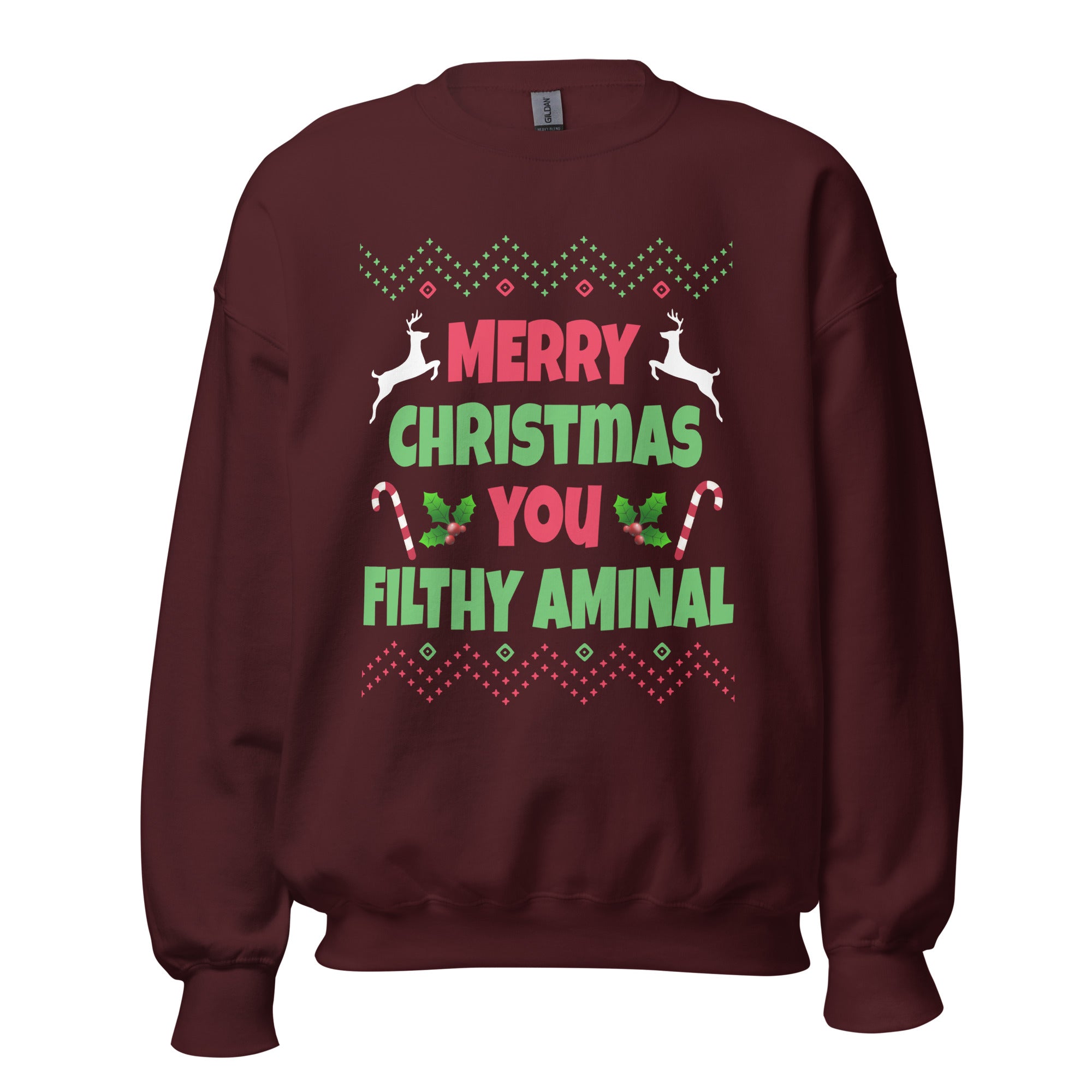 Merry Christmas You Filthy Animal Sweatshirt - Captain Woody's Shirts & Beach Club