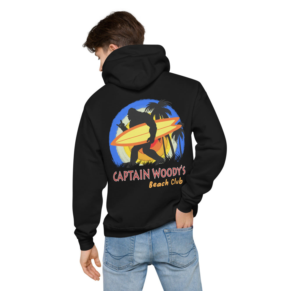 Captain Woody's Beach Club Surf Squatch Surfer- Unisex Hoodie - Captain Woody's Shirts & Beach Club