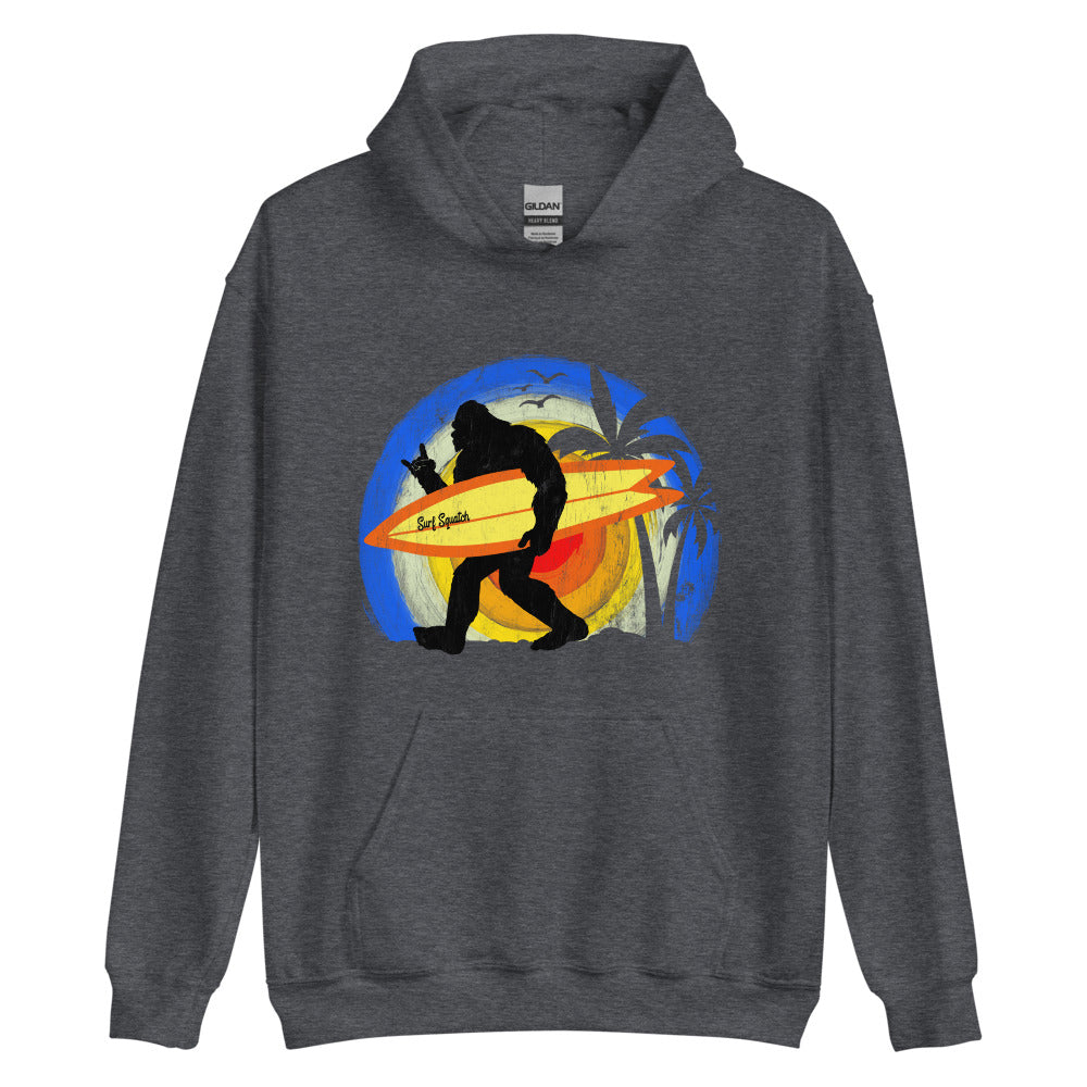 Bigfoot Surfer Unisex Hoodie - Captain Woody's Shirts & Beach Club