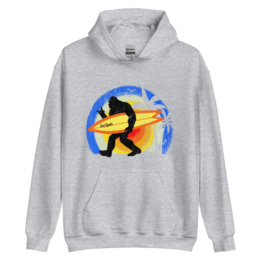 Bigfoot Surfer Unisex Hoodie - Captain Woody's Shirts & Beach Club