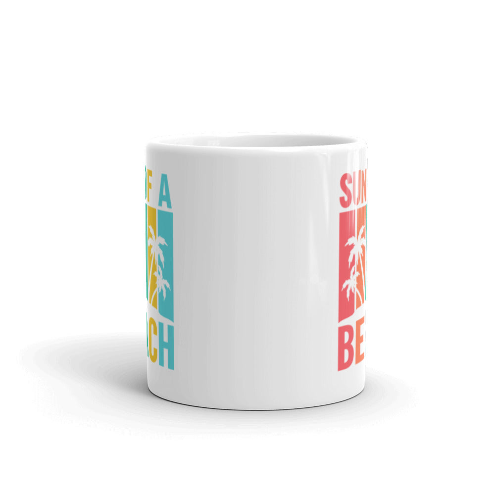 Son of a Beach Coffee Mug, Fun Beach-Themed Ceramic Mug for Sipping Your Favorite Drinks, Perfect Gift for Beach Lovers - Captain Woody's Shirts & Beach Club