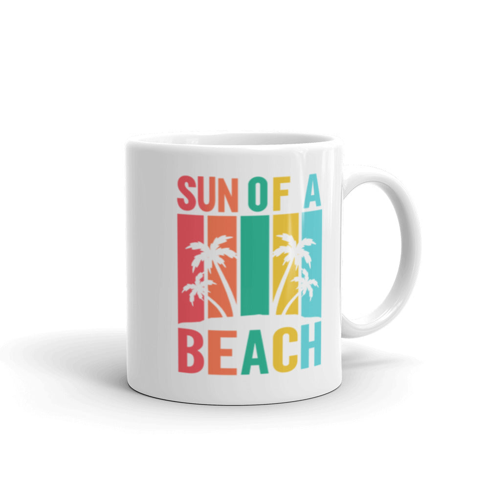 Son of a Beach Coffee Mug, Fun Beach-Themed Ceramic Mug for Sipping Your Favorite Drinks, Perfect Gift for Beach Lovers - Captain Woody's Shirts & Beach Club