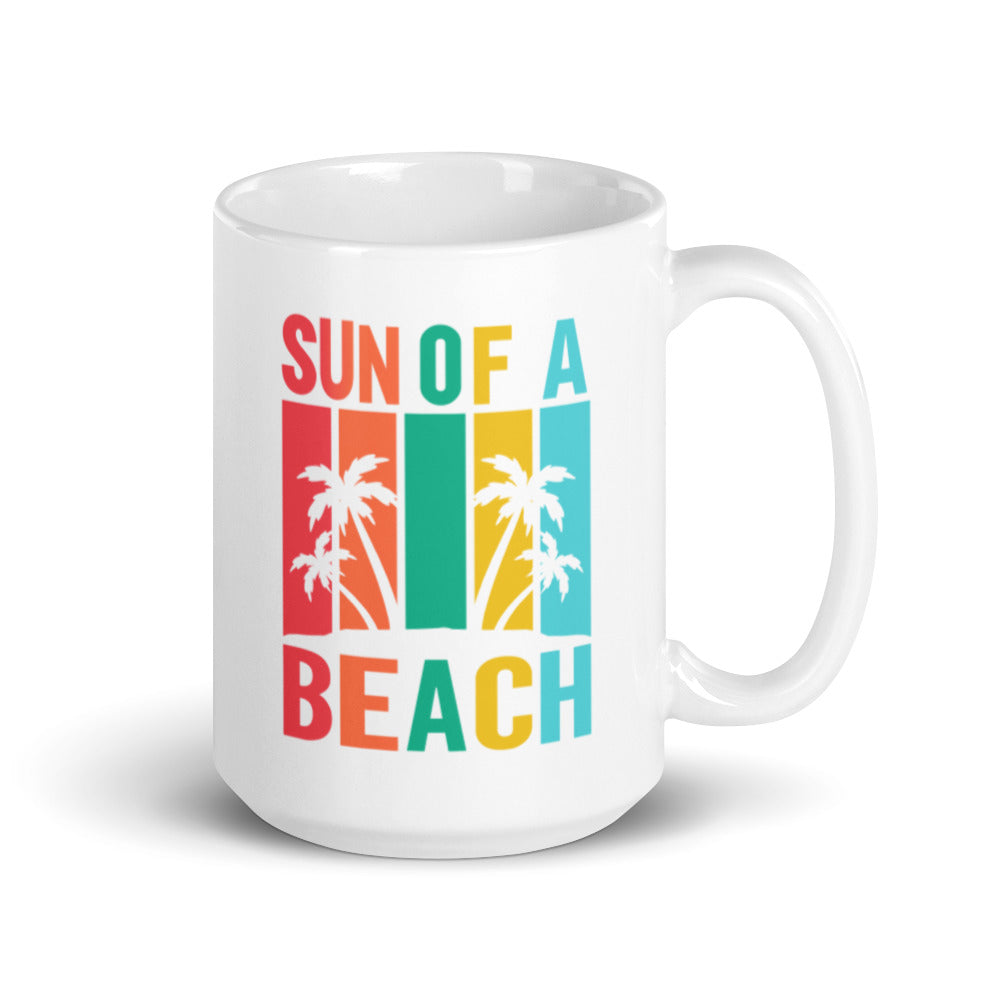 Son of a Beach Coffee Mug, Fun Beach-Themed Ceramic Mug for Sipping Your Favorite Drinks, Perfect Gift for Beach Lovers - Captain Woody's Shirts & Beach Club