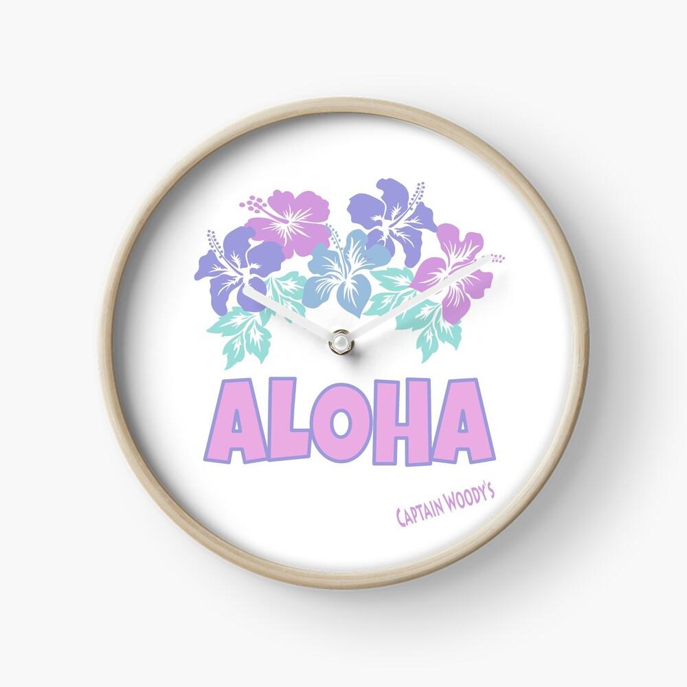 Aloha Hawaiian Flower Wall Clock - Captain Woody's Locker