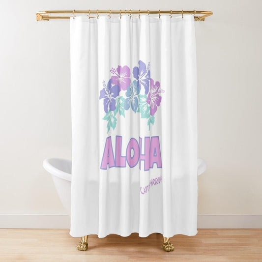 Aloha Hawaiian Flowers Shower Curtain - Captain Woody's Locker